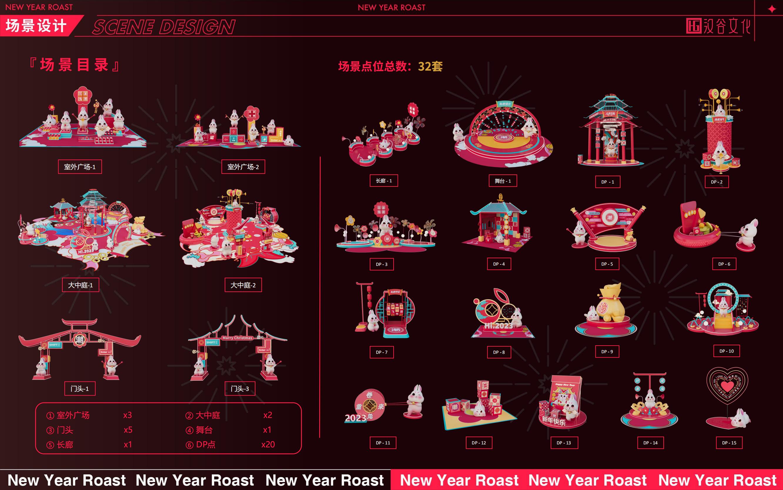 2023双旦美陈《兔潮大会》